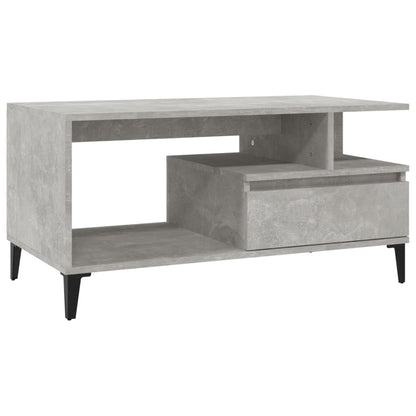 Table basse Gris béton 90x49x45 cm Bois d’ingénierie - Tables basses