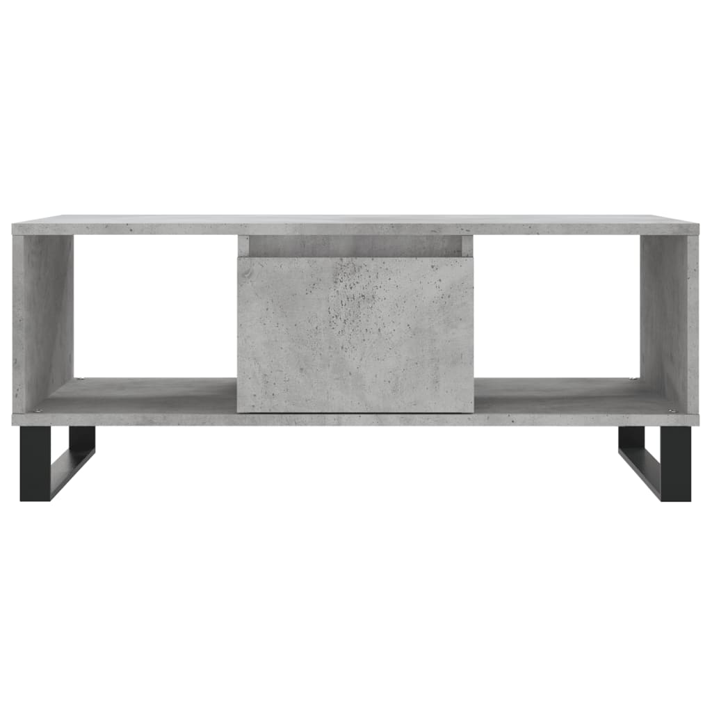 Table basse Gris béton 90x50x36,5 cm Bois d’ingénierie - Tables basses