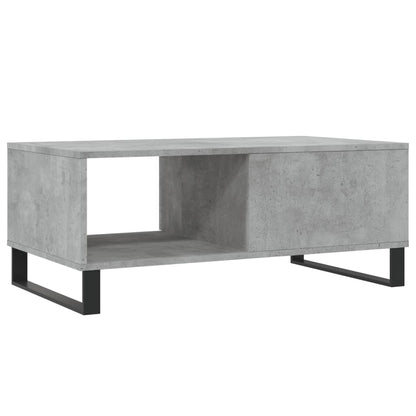 Table basse Gris béton 90x50x36,5 cm Bois d’ingénierie - Tables basses