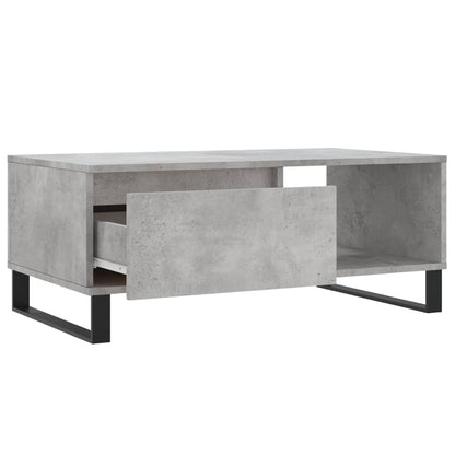Table basse Gris béton 90x50x36,5 cm Bois d’ingénierie - Tables basses
