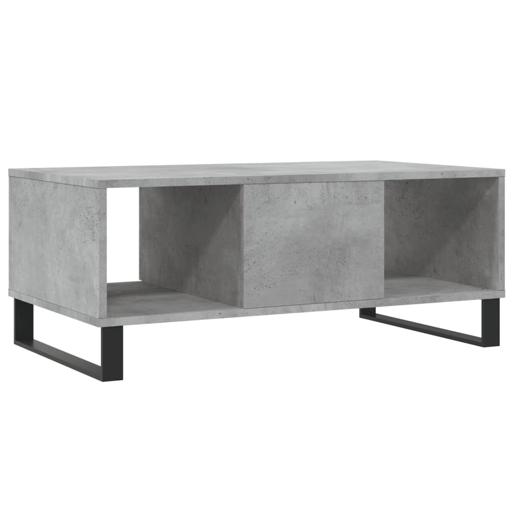 Table basse Gris béton 90x50x36,5 cm Bois d’ingénierie - Tables basses