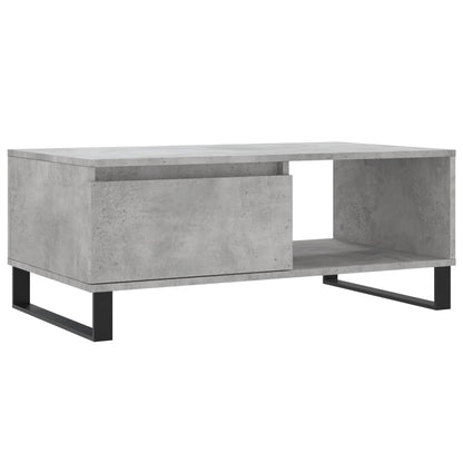 Table basse Gris béton 90x50x36,5 cm Bois d’ingénierie - Tables basses