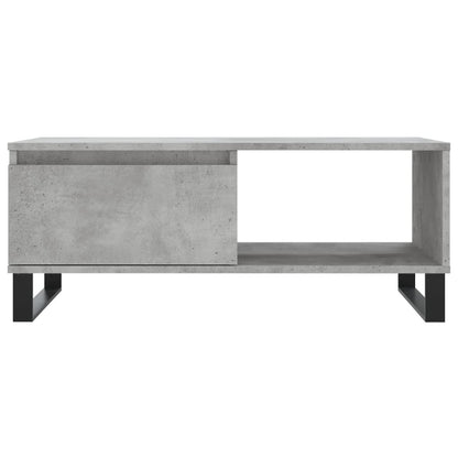 Table basse Gris béton 90x50x36,5 cm Bois d’ingénierie - Tables basses
