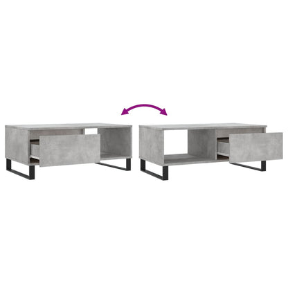 Table basse Gris béton 90x50x36,5 cm Bois d’ingénierie - Tables basses