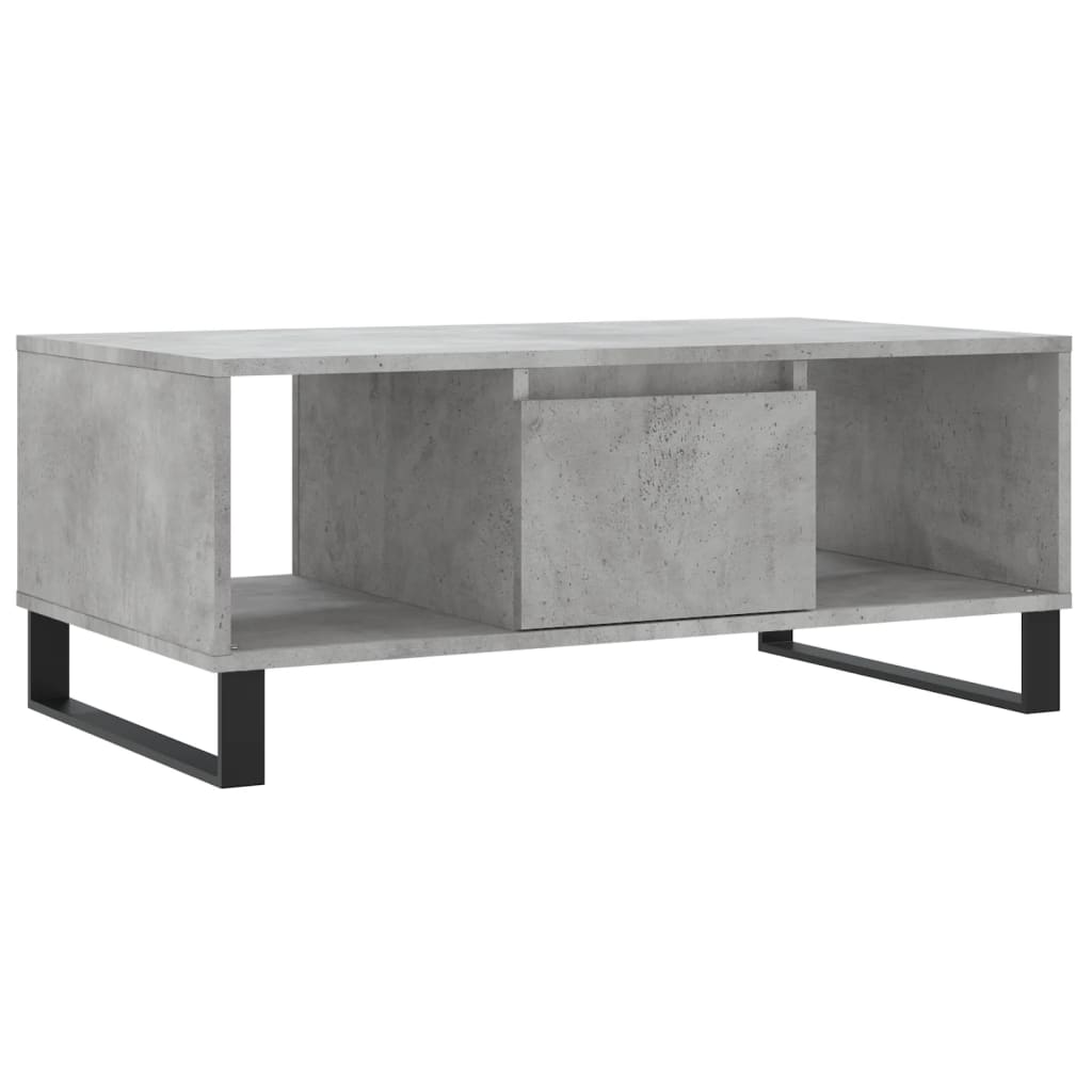 Table basse Gris béton 90x50x36,5 cm Bois d’ingénierie - Tables basses