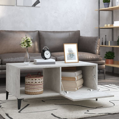 Table basse gris béton 90x50x40 cm bois d’ingénierie - Tables basses