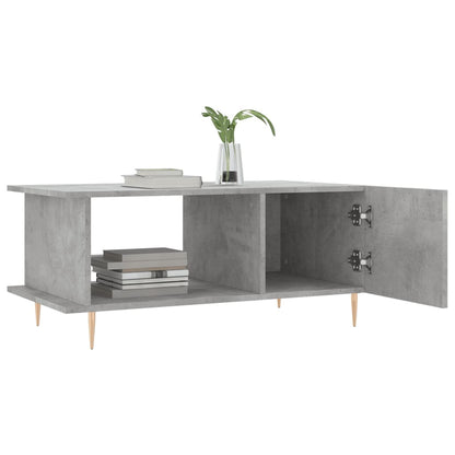 Table basse gris béton 90x50x40 cm bois d’ingénierie - Tables basses