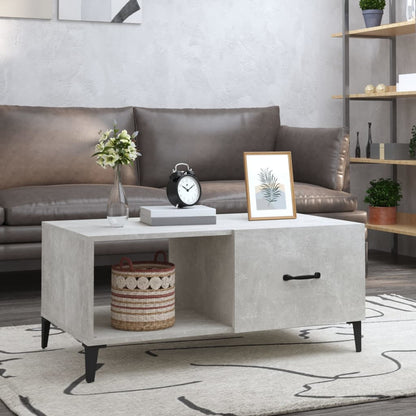 Table basse gris béton 90x50x40 cm bois d’ingénierie - Tables basses