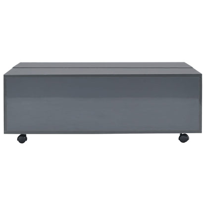 Table basse Gris brillant 100x100x35 cm - Tables basses