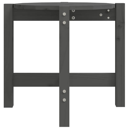 Table basse Gris Ø 52,5x45 cm Bois massif de pin - Tables basses