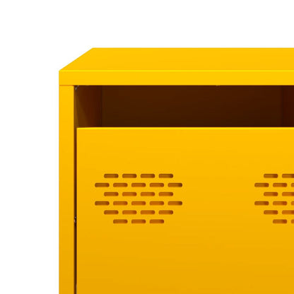 Table basse jaune moutarde 101,5x50x43,5cm acier laminé à froid - Tables basses
