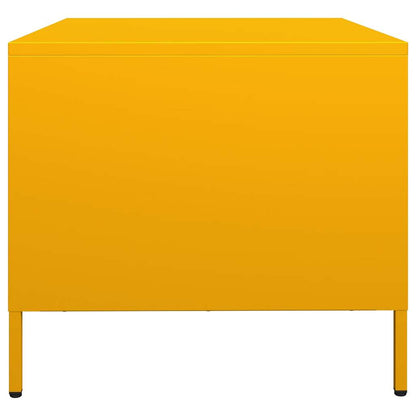 Table basse jaune moutarde 101,5x50x43,5cm acier laminé à froid - Tables basses