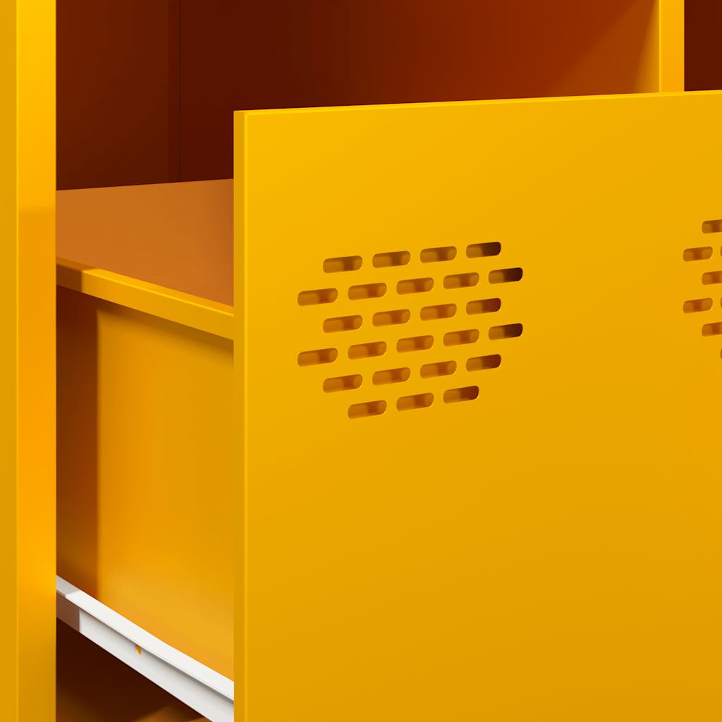 Table basse jaune moutarde 101,5x50x43,5cm acier laminé à froid - Tables basses