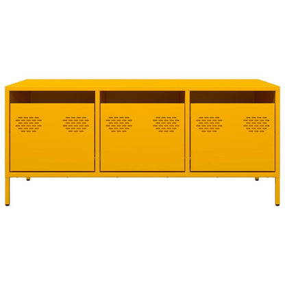 Table basse jaune moutarde 101,5x50x43,5cm acier laminé à froid - Tables basses