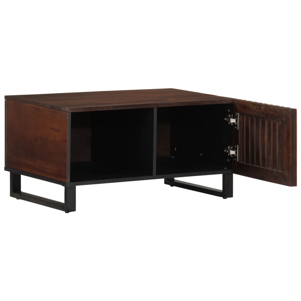 Table basse marron 80x51x40 cm bois de massif manguier - Tables basses