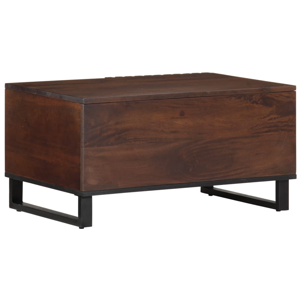 Table basse marron 80x51x40 cm bois de massif manguier - Tables basses