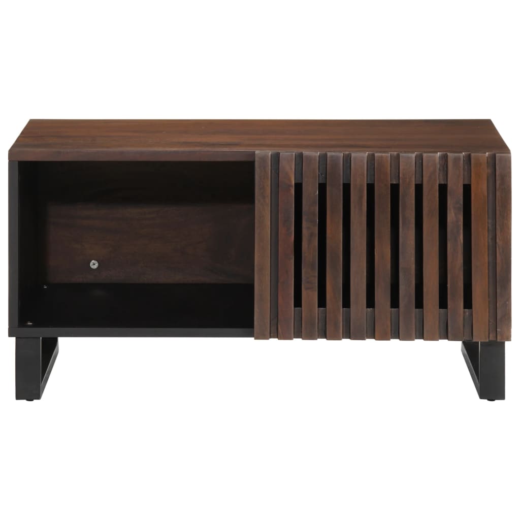 Table basse marron 80x51x40 cm bois de massif manguier - Tables basses