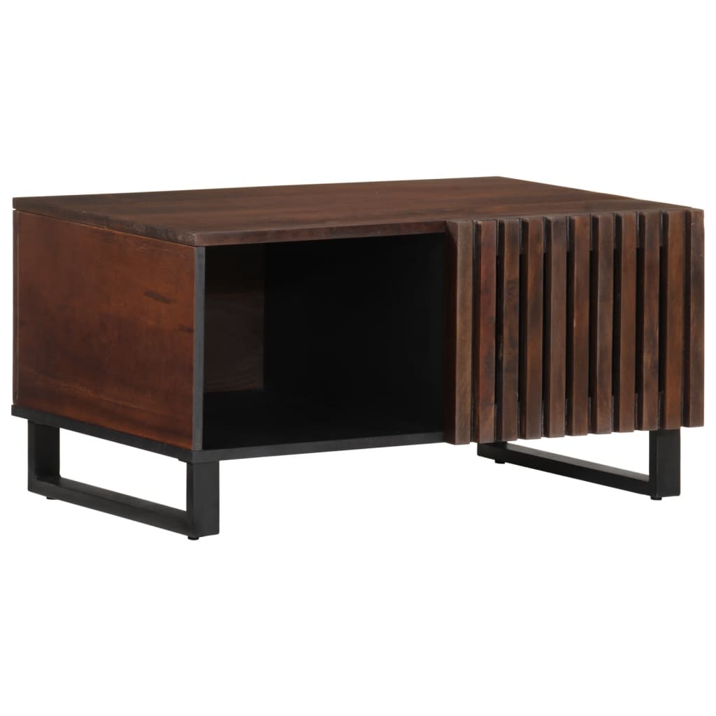 Table basse marron 80x51x40 cm bois de massif manguier - Tables basses