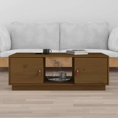 Table basse Marron miel 100x50x35 cm Bois massif de pin - Tables basses
