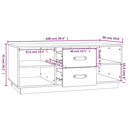 Table basse Marron miel 100x50x41 cm Bois massif de pin - Tables basses
