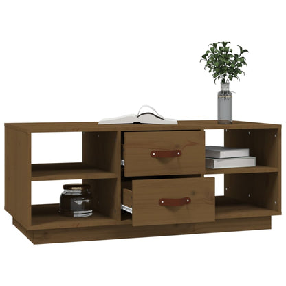 Table basse Marron miel 100x50x41 cm Bois massif de pin - Tables basses