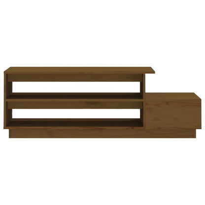 Table basse Marron miel 120x50x40,5 cm Bois massif de pin - Tables basses