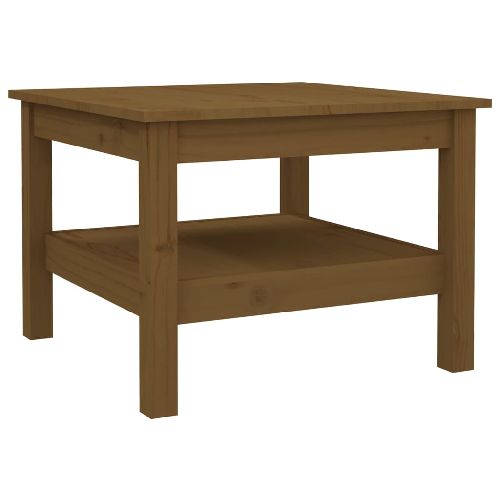 Table basse Marron miel 55x55x40 cm Bois massif de pin - Tables basses