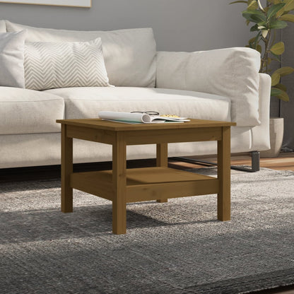 Table basse Marron miel 55x55x40 cm Bois massif de pin - Tables basses