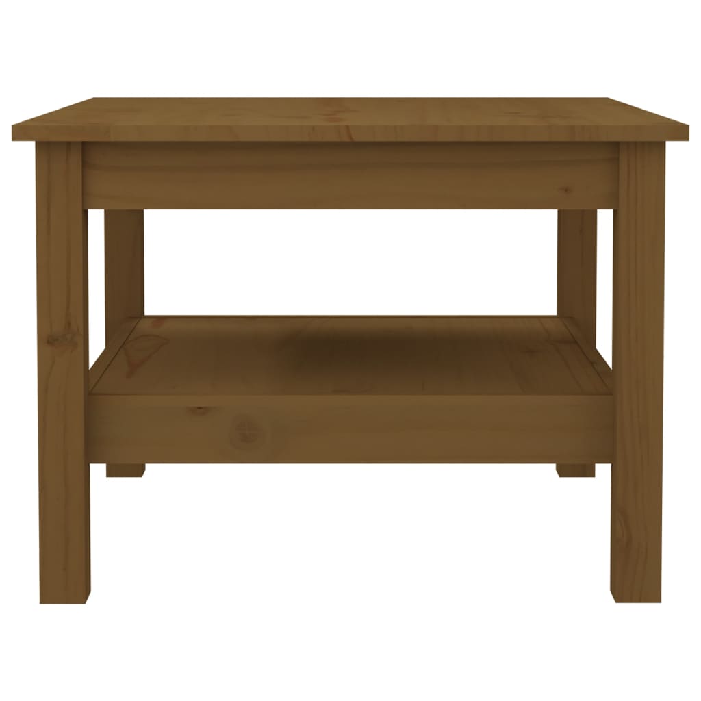 Table basse Marron miel 55x55x40 cm Bois massif de pin - Tables basses