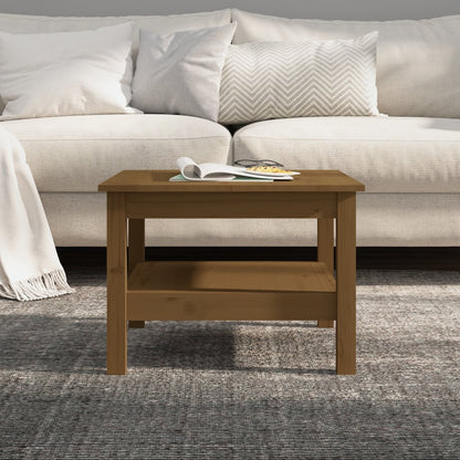 Table basse Marron miel 55x55x40 cm Bois massif de pin - Tables basses