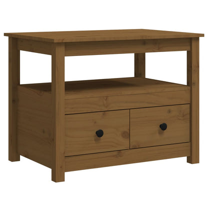 Table basse Marron miel 71x49x55 cm Bois massif de pin - Tables basses