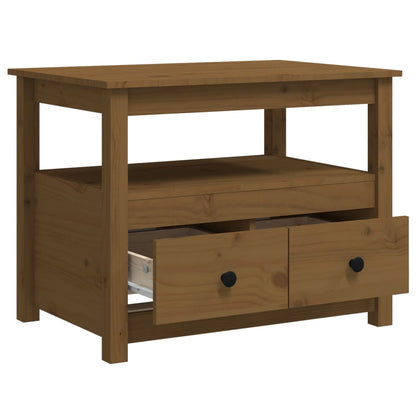Table basse Marron miel 71x49x55 cm Bois massif de pin - Tables basses
