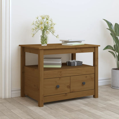Table basse Marron miel 71x49x55 cm Bois massif de pin - Tables basses