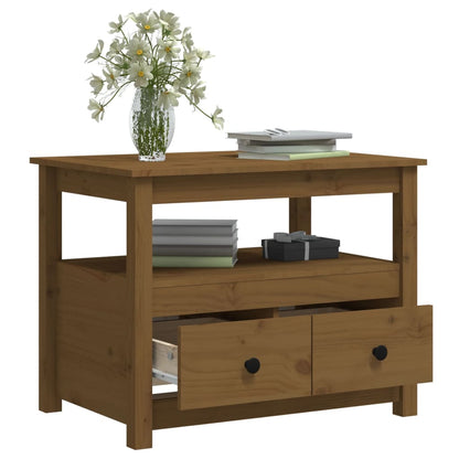 Table basse Marron miel 71x49x55 cm Bois massif de pin - Tables basses