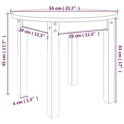 Table basse Marron miel Ø 55x45 cm Bois massif de pin - Tables basses