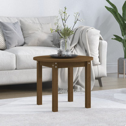 Table basse Marron miel Ø 55x45 cm Bois massif de pin - Tables basses