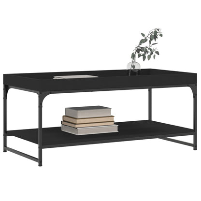Table basse noir 100x49x45 cm bois d’ingénierie - Tables basses