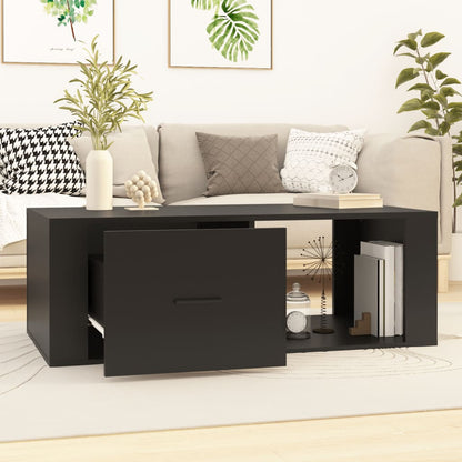 Table basse Noir 100x50,5x35 cm Bois d’ingénierie - Tables basses