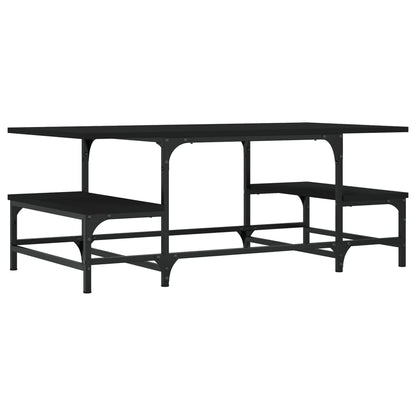 Table basse noir 100x50,5x40 cm bois d’ingénierie - Tables basses
