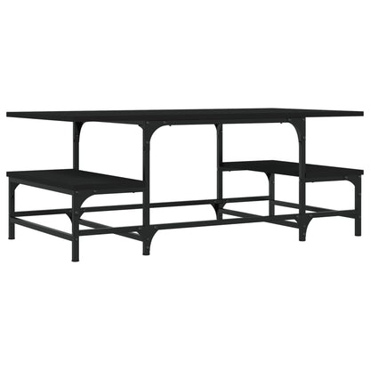 Table basse noir 100x50,5x40 cm bois d’ingénierie - Tables basses