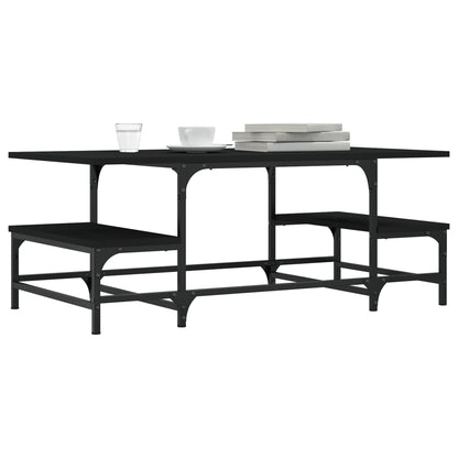 Table basse noir 100x50,5x40 cm bois d’ingénierie - Tables basses