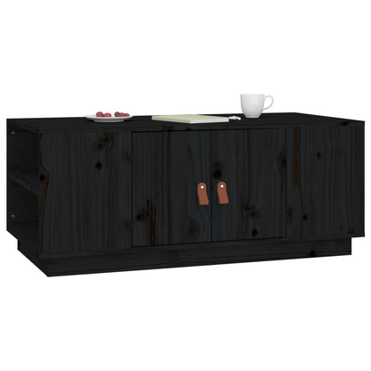 Table basse Noir 100x50x41 cm Bois massif de pin - Tables basses