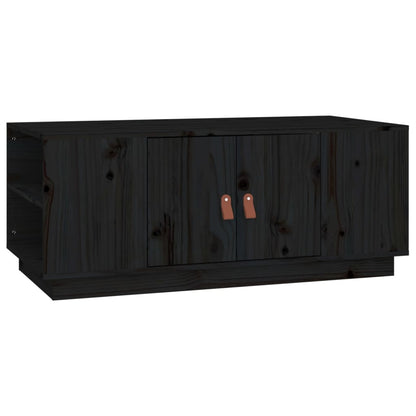 Table basse Noir 100x50x41 cm Bois massif de pin - Tables basses