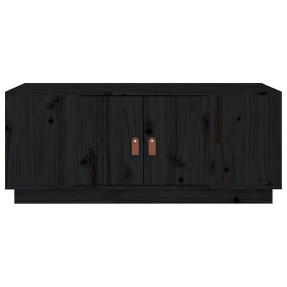 Table basse Noir 100x50x41 cm Bois massif de pin - Tables basses
