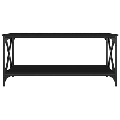 Table basse Noir 100x50x45 cm Bois d’ingénierie et fer - Tables basses