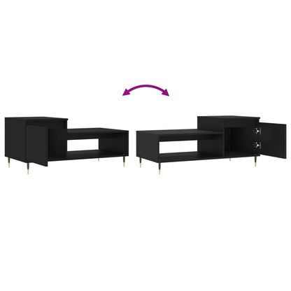 Table basse Noir 100x50x45 cm Bois d’ingénierie - Tables basses