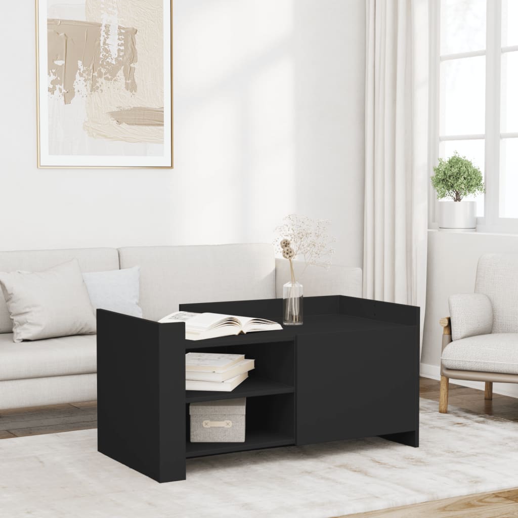 Table basse noir 100x50x50 cm bois d’ingénierie - Tables basses