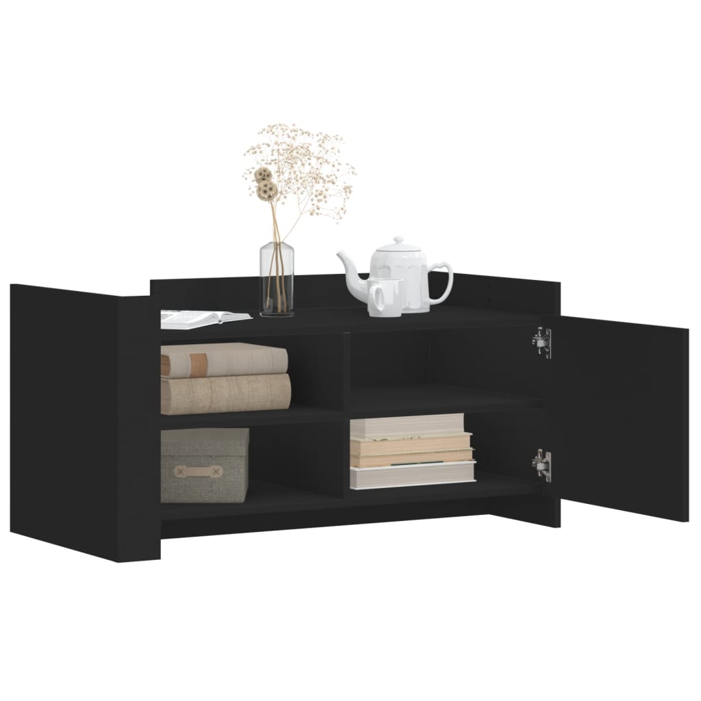 Table basse noir 100x50x50 cm bois d’ingénierie - Tables basses