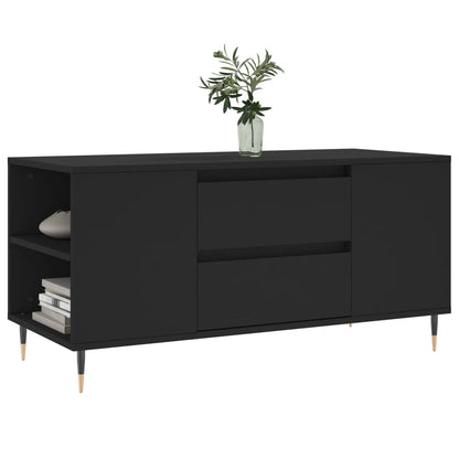Table basse noir 102x44,5x50 cm bois d’ingénierie - Tables basses