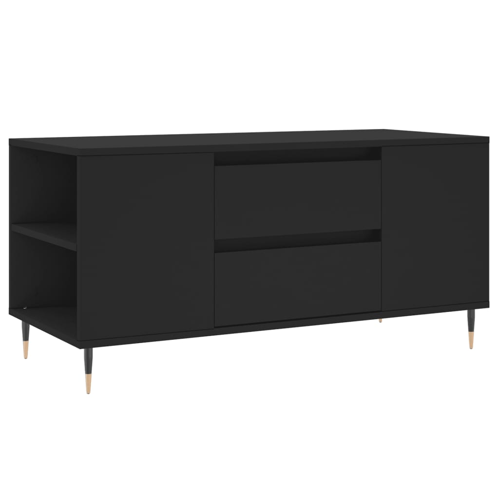 Table basse noir 102x44,5x50 cm bois d’ingénierie - Tables basses